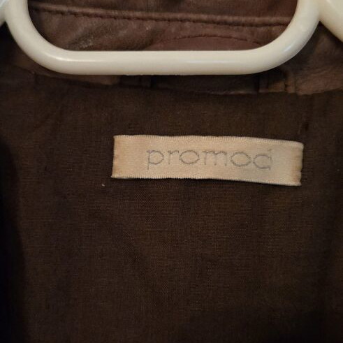 Vintage women's leather jacket Promod, like new, size 44, brown