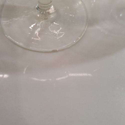 Vintage crystal large stemmed glasses set of 6 like new