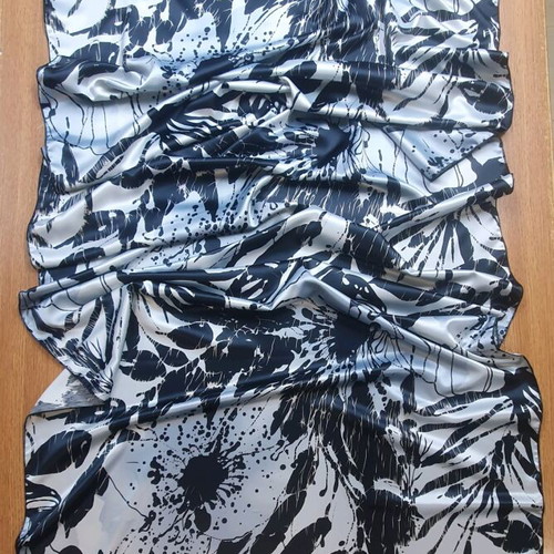 Satin Printed Silk Pashmina Scarf new 2 meters x 75 width