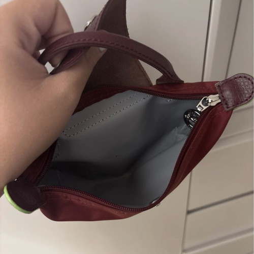 Longchamp mini crossbody bag, dark red