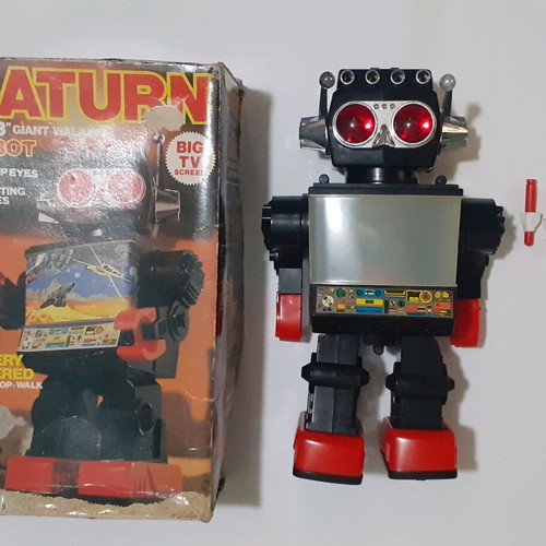 Kamco Saturn TV Robot used with worn box