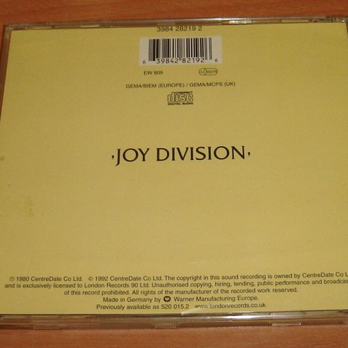 Joy Division Closer CD used, rock