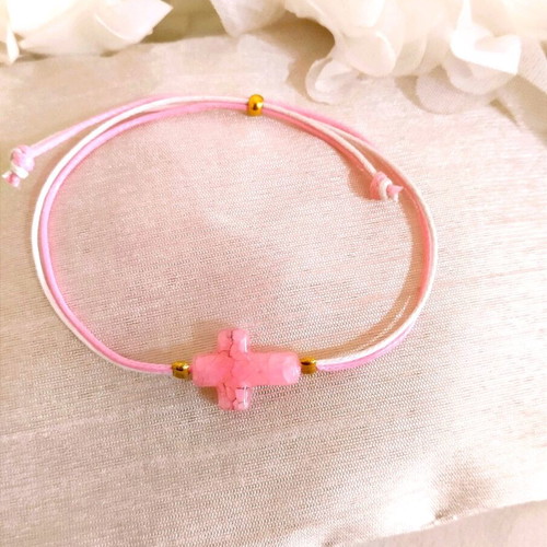 Handmade baptism witness bracelets with suede cords and crosses