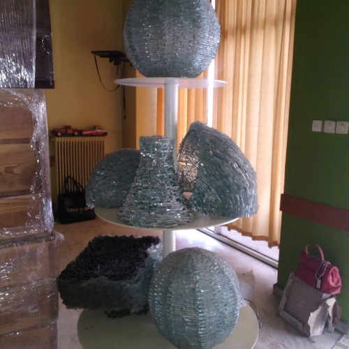 Handmade wall light composition like new