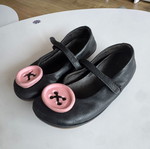 Camper Twins Black Leather Ballerinas Size 29 Used