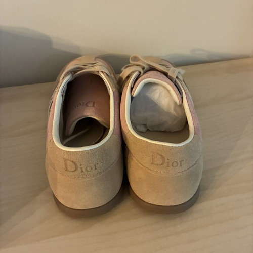 Dior ribbon sneakers new, beige and pink, size 40