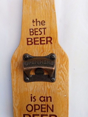Wooden Bottle Opener 28 cm height.