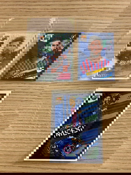 3 αυτοκόλλητα Lionel Messi Barcelona Topps Πακέτο