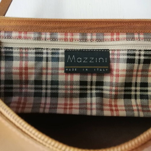 Mazzini vintage 90s leather shoulder bag used, brown