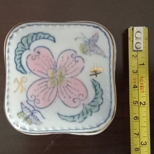 Bohemia porcelain jewelry box used from Czechoslovakia 1960