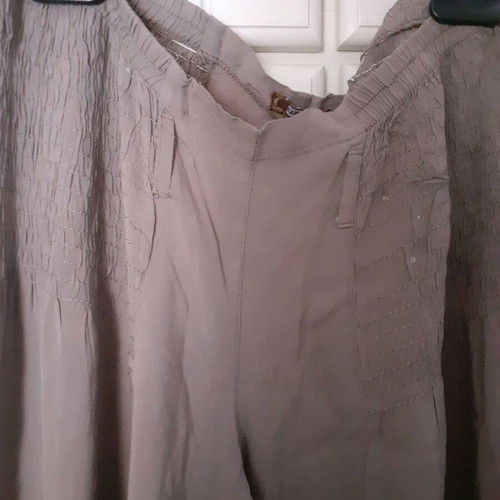 Salvari like new 100% viscose pants grey and beige sizes L and XL