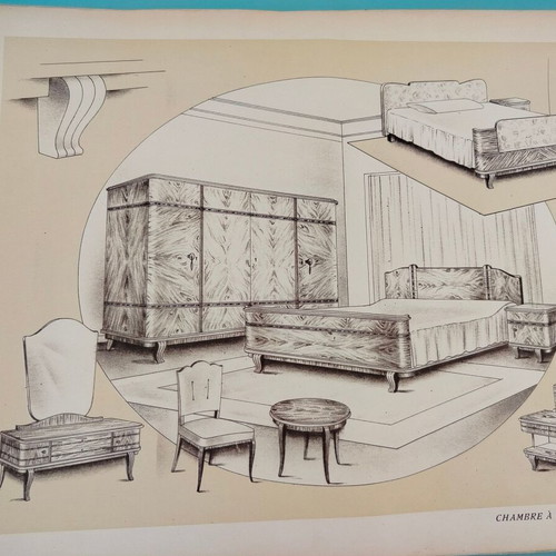 French Möbel furniture catalog used, like a painting pad
