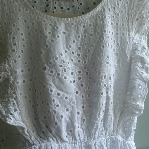 Lungo L'Arno Broderie Anglaise White Top Medium like new