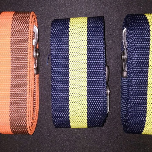 Luggage straps like new, set of 3, blue and orange