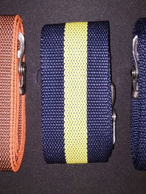 Luggage straps like new, set of 3, blue and orange
