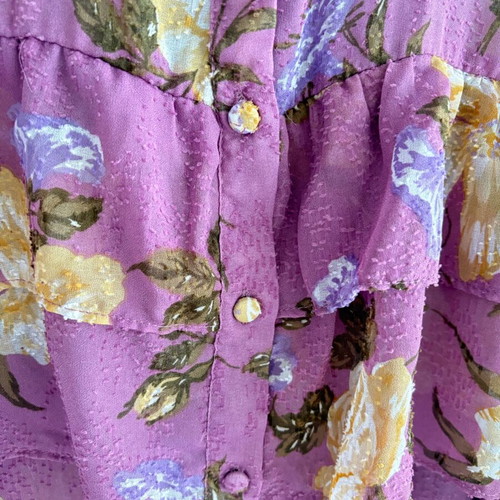 Zara floral shirt like new, size XS, pink and yellow