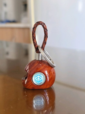 Piaggio keychain new, antique souvenir brown