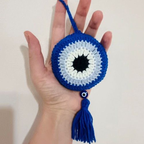 Handmade Evil Eye Keychain new, with or without tassel