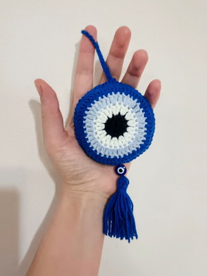 Handmade Evil Eye Keychain new, with or without tassel