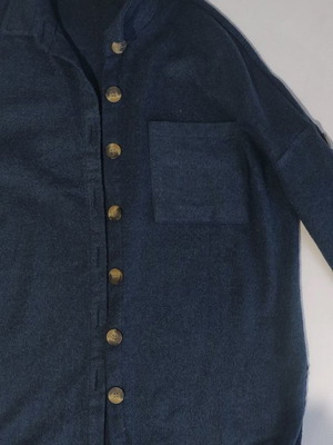 Women's shirt with fleece texture new, blue, small medium