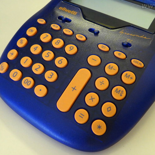 Calculator with printing and dual-color display, new