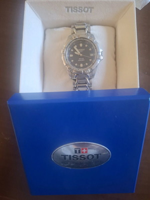 Tissot wristwatch used, not working, silver men's