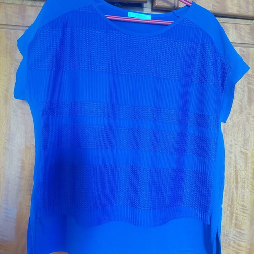 Blouse Violeta by Mango blue size S like new