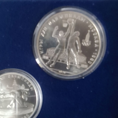 1979 1980 Moscow Summer Olympics Proof silver coins new, set of 5