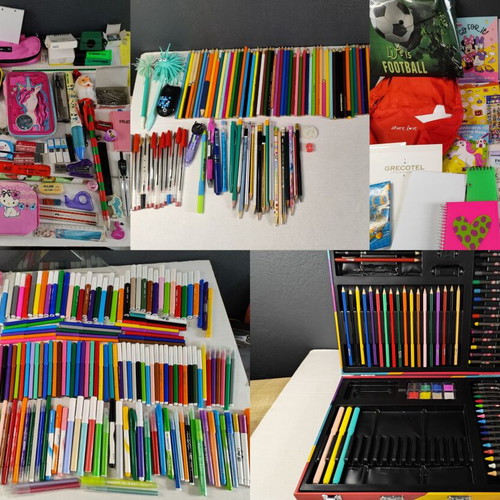 Stationery set used with markers, colored pencils, stickers, and more