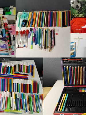 Stationery set used with markers, colored pencils, stickers, and more
