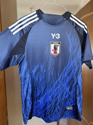 Adidas Japan x Y-3 Yoshi Yamamoto 2024 football shirt used, XL slim fit, blue