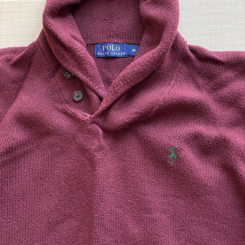 Raulph Lauren men's sweater used, cotton, burgundy size M