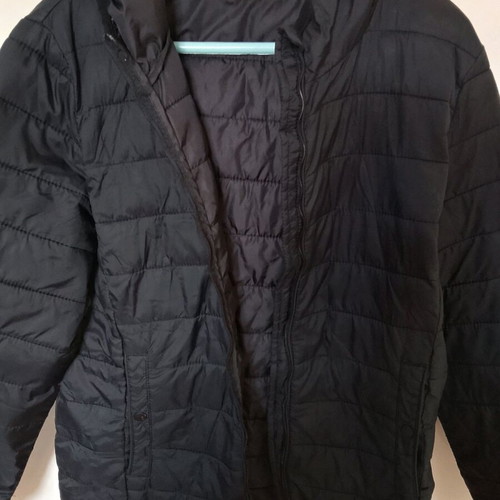 Pull & Bear women's quilted jacket large used black