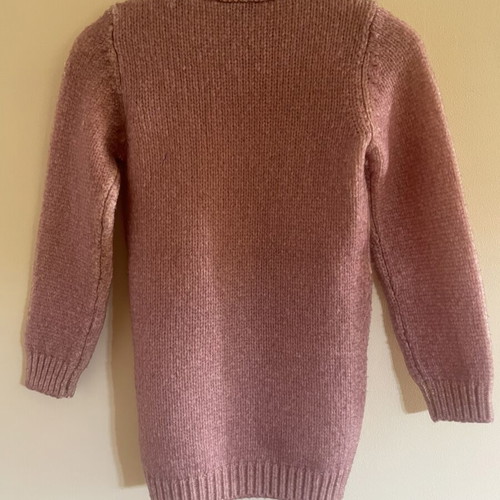 Moncler pink wool sweater with llama design, size 10 years