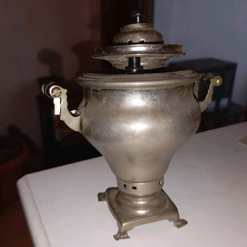 Russian samovar used, decorative and handmade