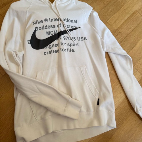 Nike Swoosh hoodie used, size M, black and white