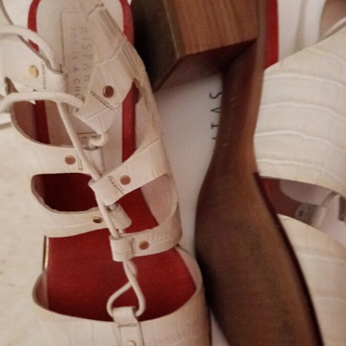 Hispanitas sandals size 39 new, white and beige