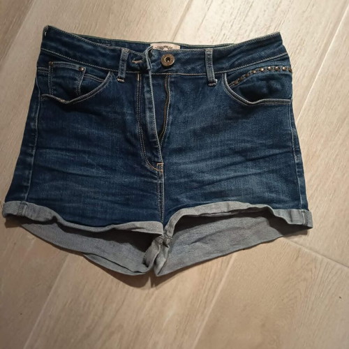 River Island women's denim shorts used, size W30 EU 38, dark blue