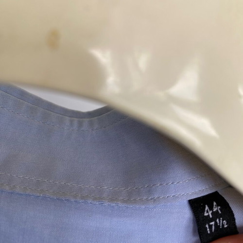 Hugo Boss blue men's short-sleeve shirt like new, cotton