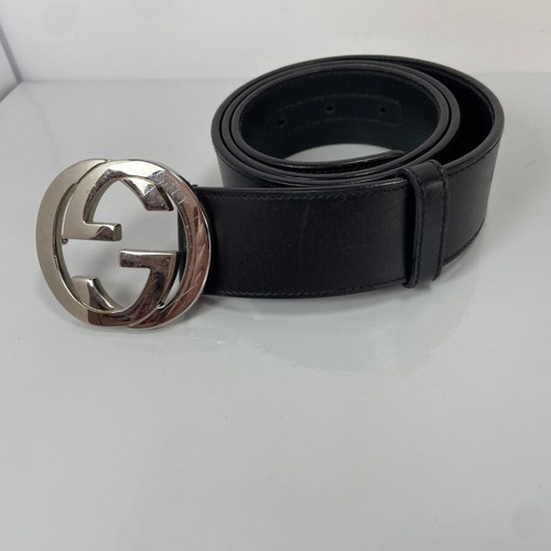 Gucci leather belt 85 cm used, black