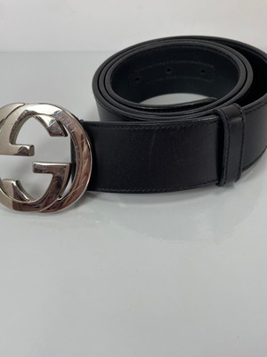 Gucci leather belt 85 cm used, black
