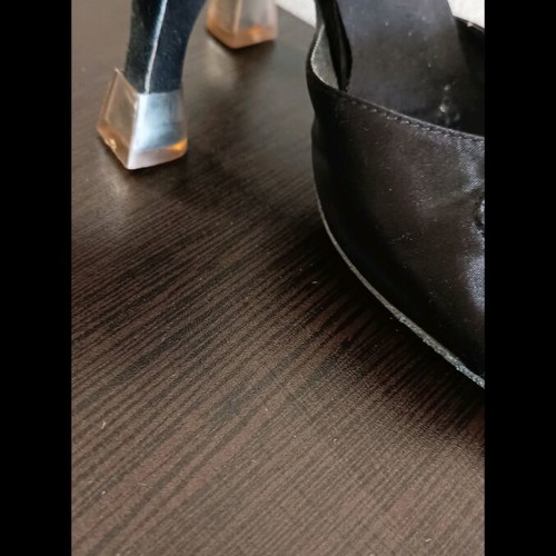 Latin shoes used with heel protector, size 37, black