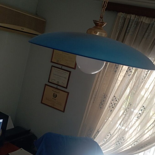 Viokef pendant lamp opal blue like new