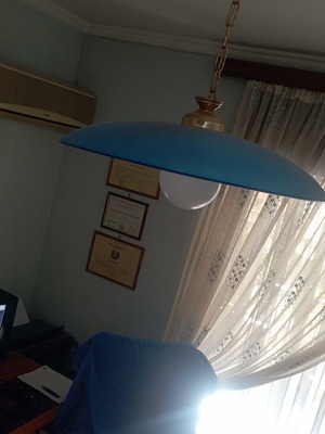 Viokef pendant lamp opal blue like new