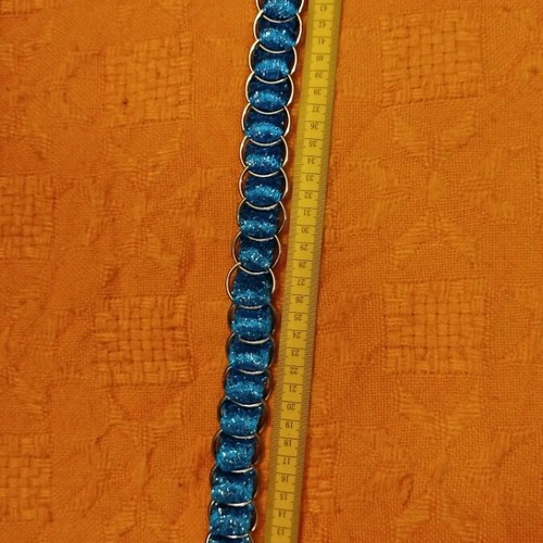 Belt new turquoise with lurex size 60