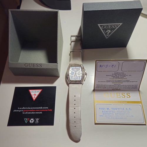 Guess women's watch used with box and purchase receipt