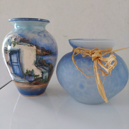 Decorative vases used, set of 2 pieces