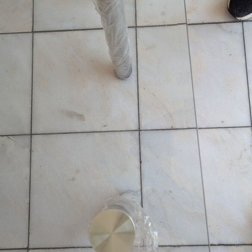 Glass table with metal legs new