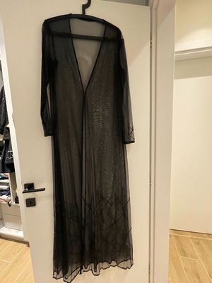 Long sheer garment with embroidered beads from Italian brand, size M/L