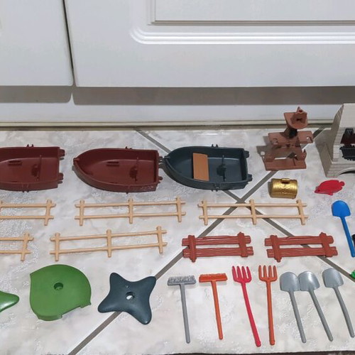 Playmobil items used with wear